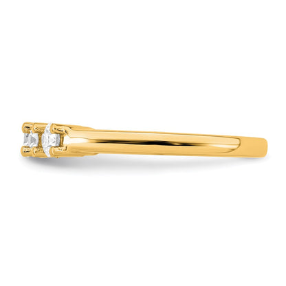 14K Yellow Gold 5-Stone Shared Prong (Holds 5-3.4mm Round) Diamond Band Mounting
