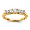 14K Yellow Gold 5-Stone Shared Prong (Holds 5-3.4mm Round) Diamond Band Mounting