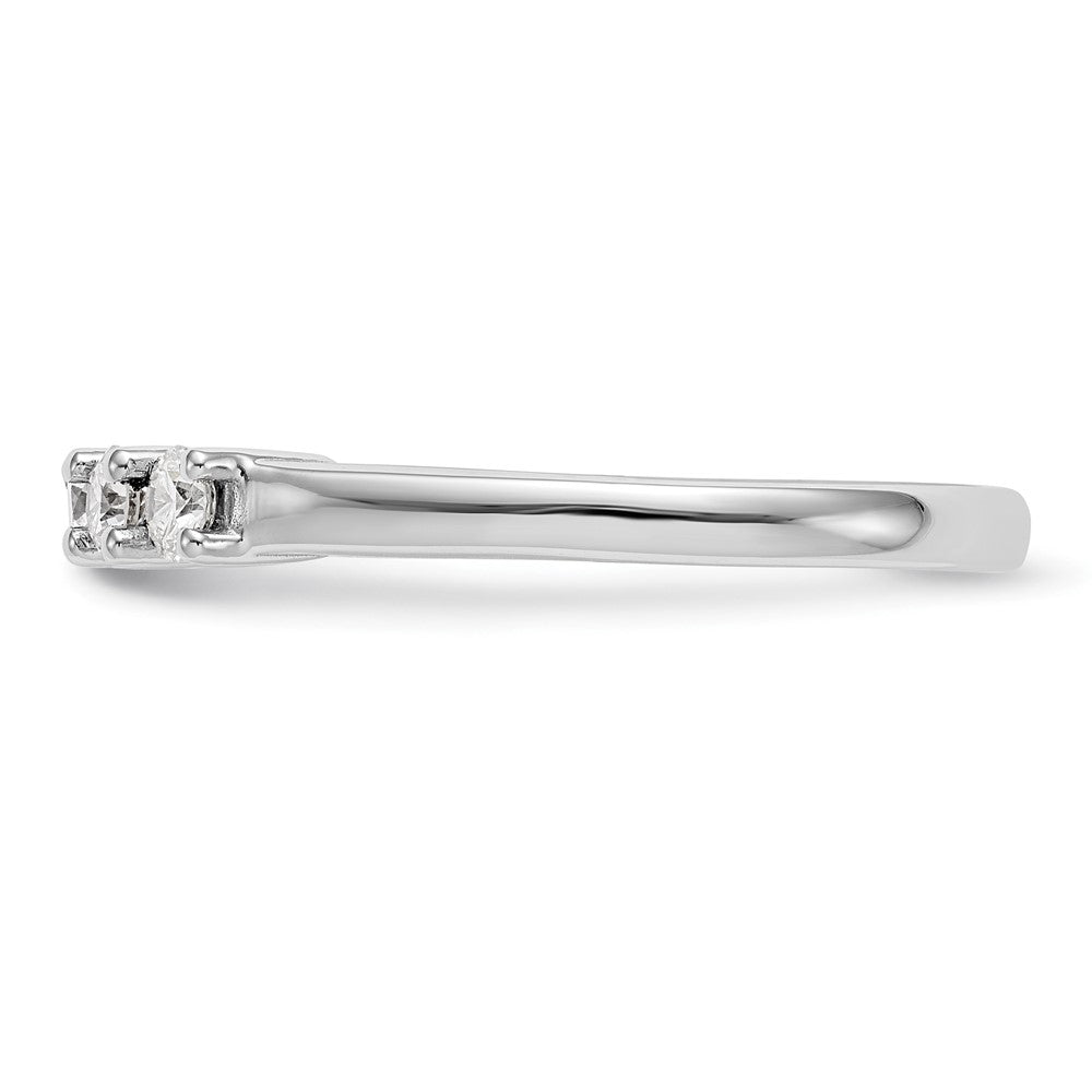 14K White Gold 5-Stone Shared Prong (Holds 5-3.8mm Round) Diamond Band Mounting