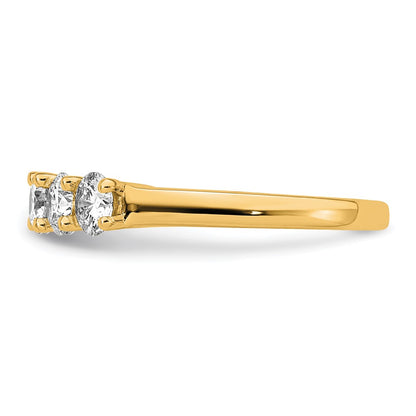 14K Yellow Gold 5-Stone Shared Prong (Holds 5-4.3mm Round) Diamond Band Mounting