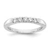 14K White Gold 5-Stone Shared Prong (Holds 5-2.3mm Round) Diamond Band Mounting