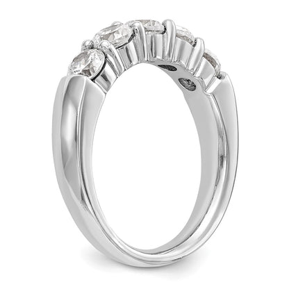 14K White Gold 5-Stone Shared Prong (Holds 5-2.5mm Round) Diamond Band Mounting