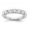 14K White Gold 5-Stone Shared Prong (Holds 5-4.3mm Round) Diamond Band Mounting