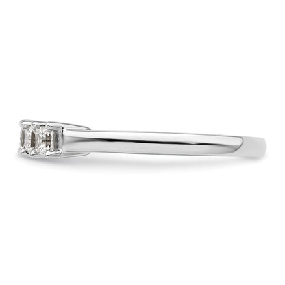 14K White Gold 5-Stone Shared Prong (Holds 5-2.8mm Princess) Diamond Band Mounting