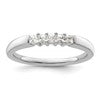 14K White Gold 5-Stone Shared Prong (Holds 5-2.0mm Princess) Diamond Band Mounting