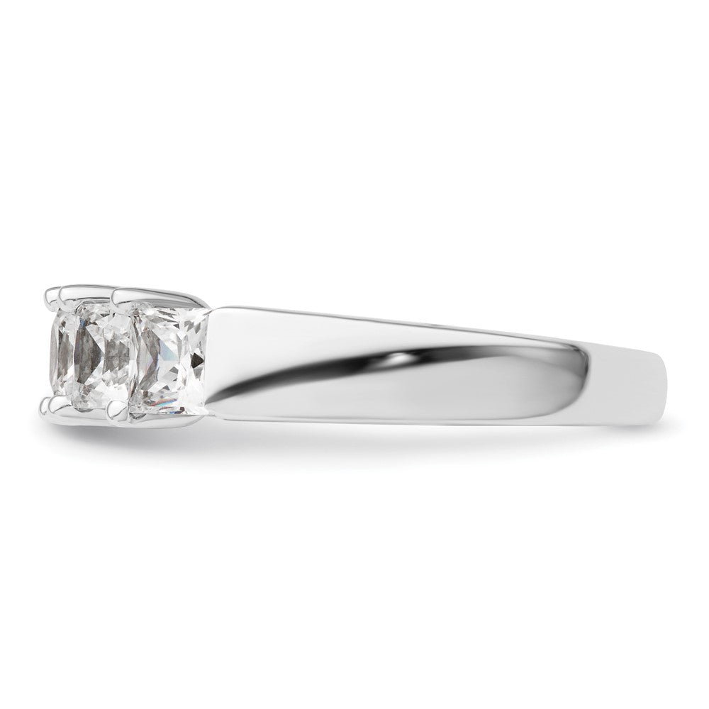 14K White Gold 5-Stone Shared Prong (Holds 5-3.8mm Princess) Diamond Band Mounting