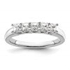 14K White Gold 5-Stone Shared Prong (Holds 5-2.8mm Princess) Diamond Band Mounting