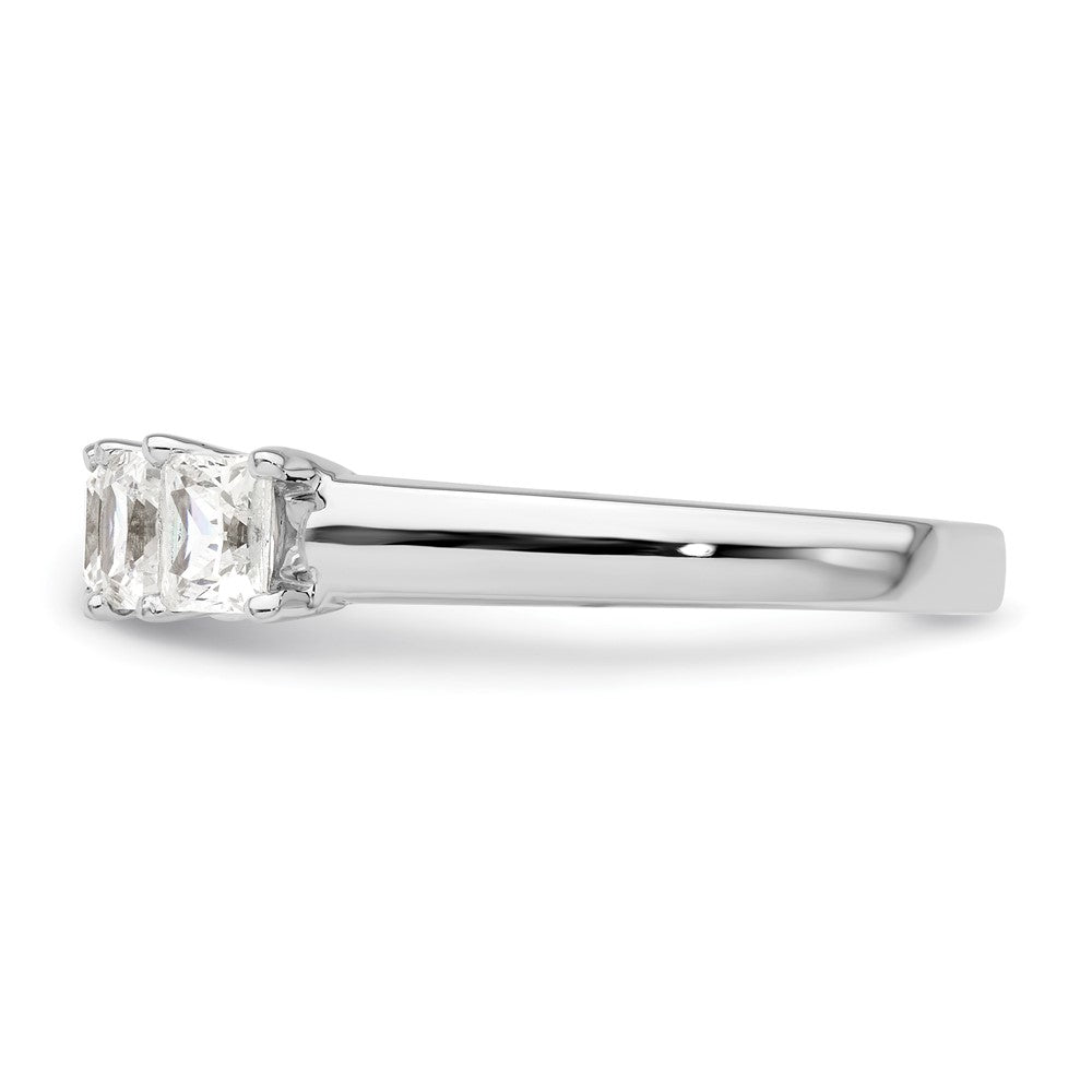 14K White Gold 5-Stone Shared Prong (Holds 5-3.8mm Princess) Diamond Band Mounting
