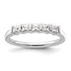 14K White Gold 5-Stone Half-Bezel 1/2 carat Princess Complete Diamond Band