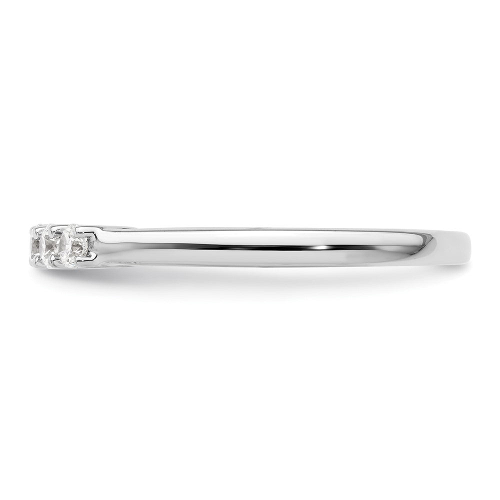 14K White Gold 5-Stone Prong-Set (Holds 5-2.3mm Round) Diamond Band Mounting