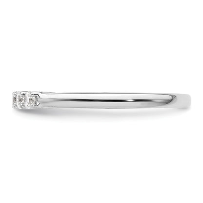 14K White Gold 5-Stone Prong-Set (Holds 5-2.3mm Round) Diamond Band Mounting