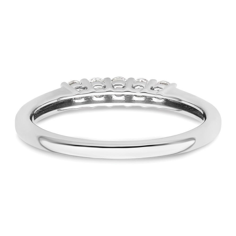 14K White Gold 5-Stone Prong-Set (Holds 5-2.3mm Round) Diamond Band Mounting