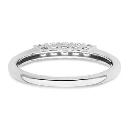 14K White Gold 5-Stone Prong-Set (Holds 5-2.3mm Round) Diamond Band Mounting