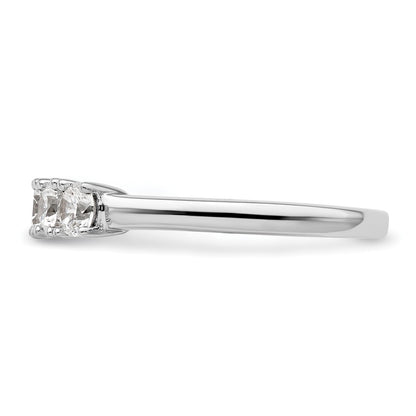 14K White Gold 5-Stone Prong-Set (Holds 5-3.4mm Round) Diamond Band Mounting