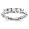 14K White Gold 5-Stone Prong-Set (Holds 5-3.8mm Round) Diamond Band Mounting