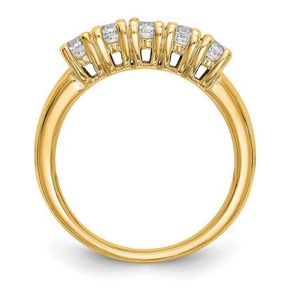 14K Yellow Gold 5-Stone Prong-Set (Holds 5-3.8mm Round) Diamond Band Mounting