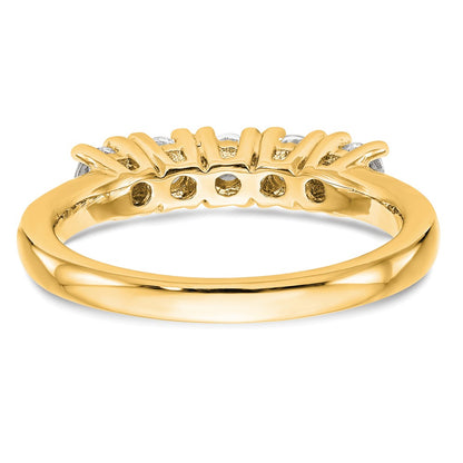 14K Yellow Gold 5-Stone Prong-Set (Holds 5-3.8mm Round) Diamond Band Mounting