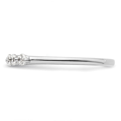 14K White Gold 5-Stone Shared Prong (Holds 5-2.3mm Round) Diamond Band Mounting