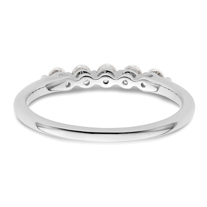 14K White Gold Lab Grown VS/SI+ G+ Dia 5-Stone Band