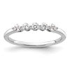 14K White Gold 5-Stone Shared Prong (Holds 5-2.3mm Round) Diamond Band Mounting