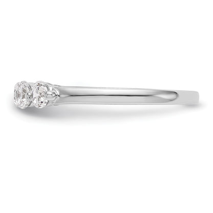 14K White Gold 5-Stone Shared Prong (Holds 5-3.3mm Round) Diamond Band Mounting