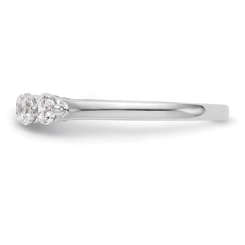 14K White Gold 5-Stone Shared Prong (Holds 5-3.3mm Round) Diamond Band Mounting