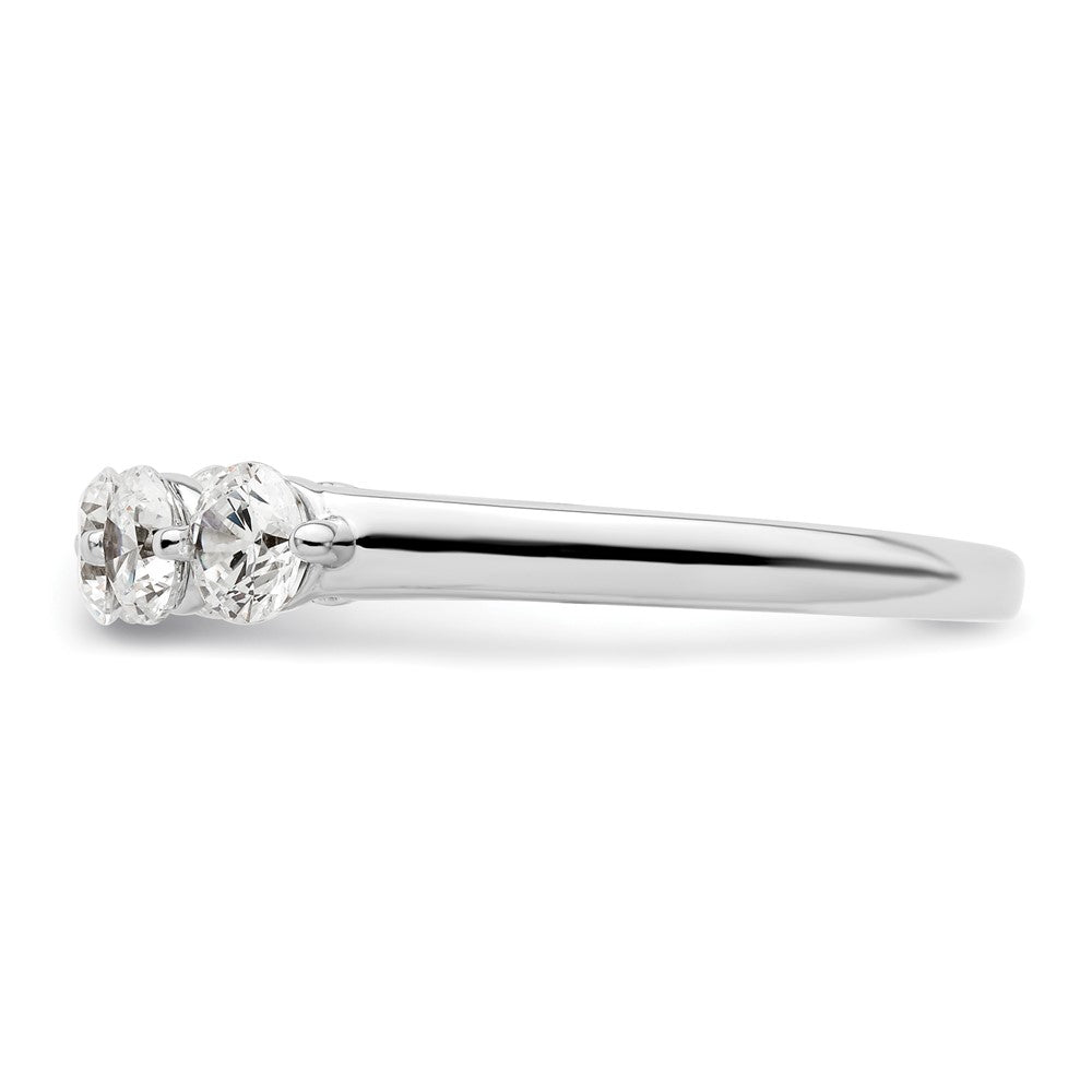 14K White Gold 5-Stone Shared Prong (Holds 5-3.8mm Round) Diamond Band Mounting