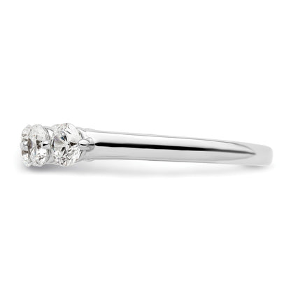 14K White Gold 5-Stone Shared Prong (Holds 5-3.8mm Round) Diamond Band Mounting