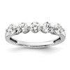 14K White Gold 5-Stone Shared Prong (Holds 5-3.8mm Round) Diamond Band Mounting