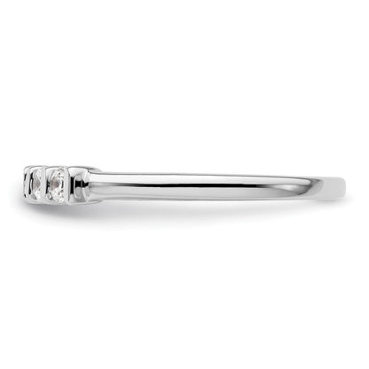 14K White Gold 5-Stone Half-Bezel (Holds 5-2.3mm Round) Diamond Band Mounting