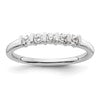 14K White Gold 5-Stone Half-Bezel (Holds 5-2.3mm Round) Diamond Band Mounting