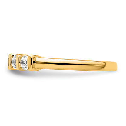 14K White Gold 5-Stone Half-Bezel (Holds 5-2.9mm Round) Diamond Band Mounting