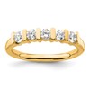 14K White Gold 5-Stone Half-Bezel (Holds 5-2.9mm Round) Diamond Band Mounting