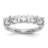 14K White Gold 5-Stone Half-Bezel (Holds 5-4.1mm Round) Diamond Band Mounting