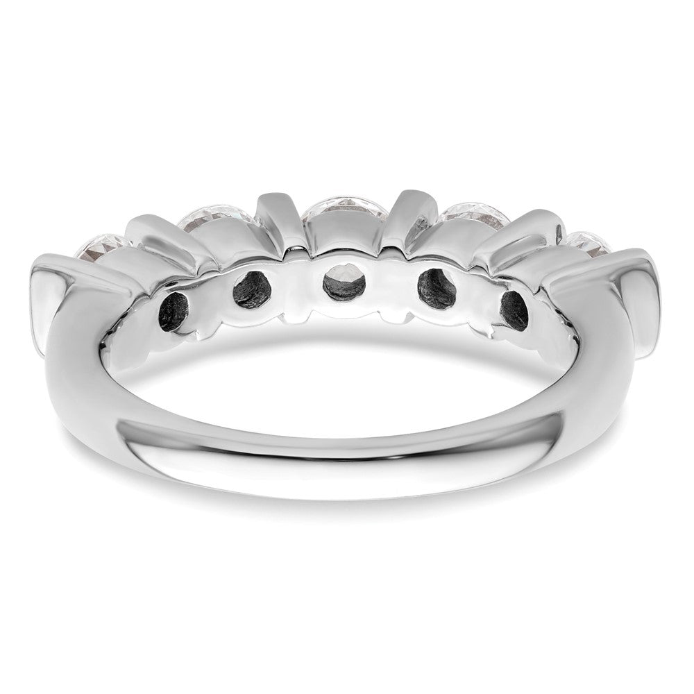 14K White Gold 5-Stone Half-Bezel (Holds 5-4.3mm Round) Diamond Band Mounting