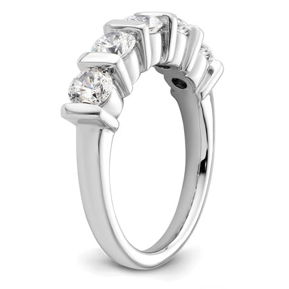14K White Gold 5-Stone Half-Bezel (Holds 5-4.3mm Round) Diamond Band Mounting