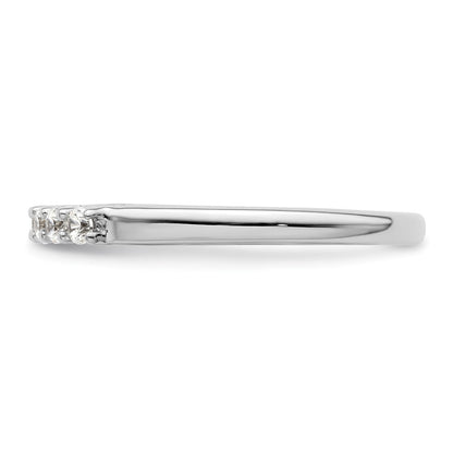 14K White Gold 6-Stone Shared Prong (Holds 6-2.1mm Round) Diamond Band Mounting