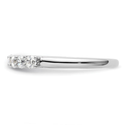 14K White Gold 6-Stone Shared Prong 1/2 carat Complete Round Diamond Band