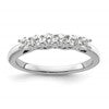 14K White Gold 6-Stone Shared Prong 1/2 carat Complete Round Diamond Band