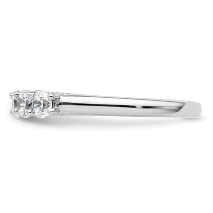 14K White Gold 6-Stone Shared Prong (Holds 6-3.5mm Round) Diamond Band Mounting