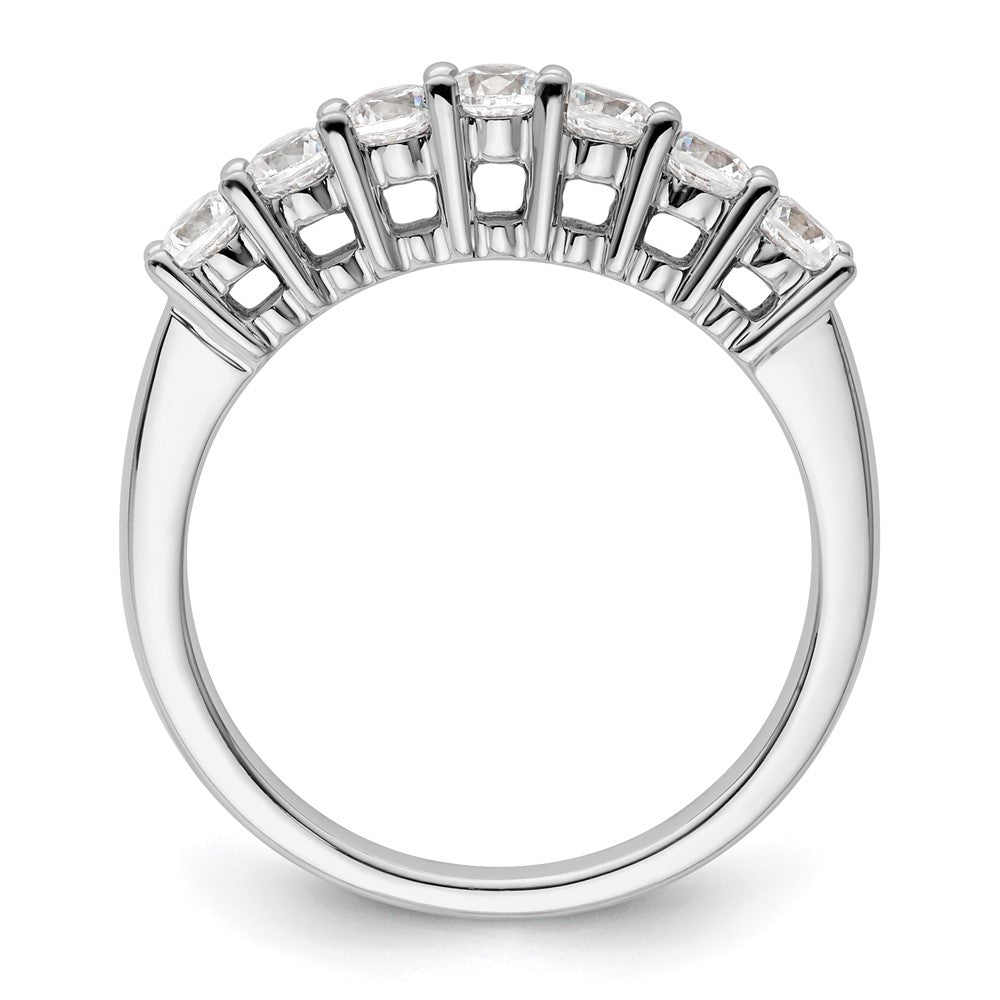 14K White Gold 7-Stone Shared Prong (Holds 7-3.0mm Round) Diamond Band Mounting