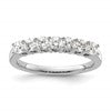 14K White Gold 7-Stone Shared Prong (Holds 7-3.0mm Round) Diamond Band Mounting