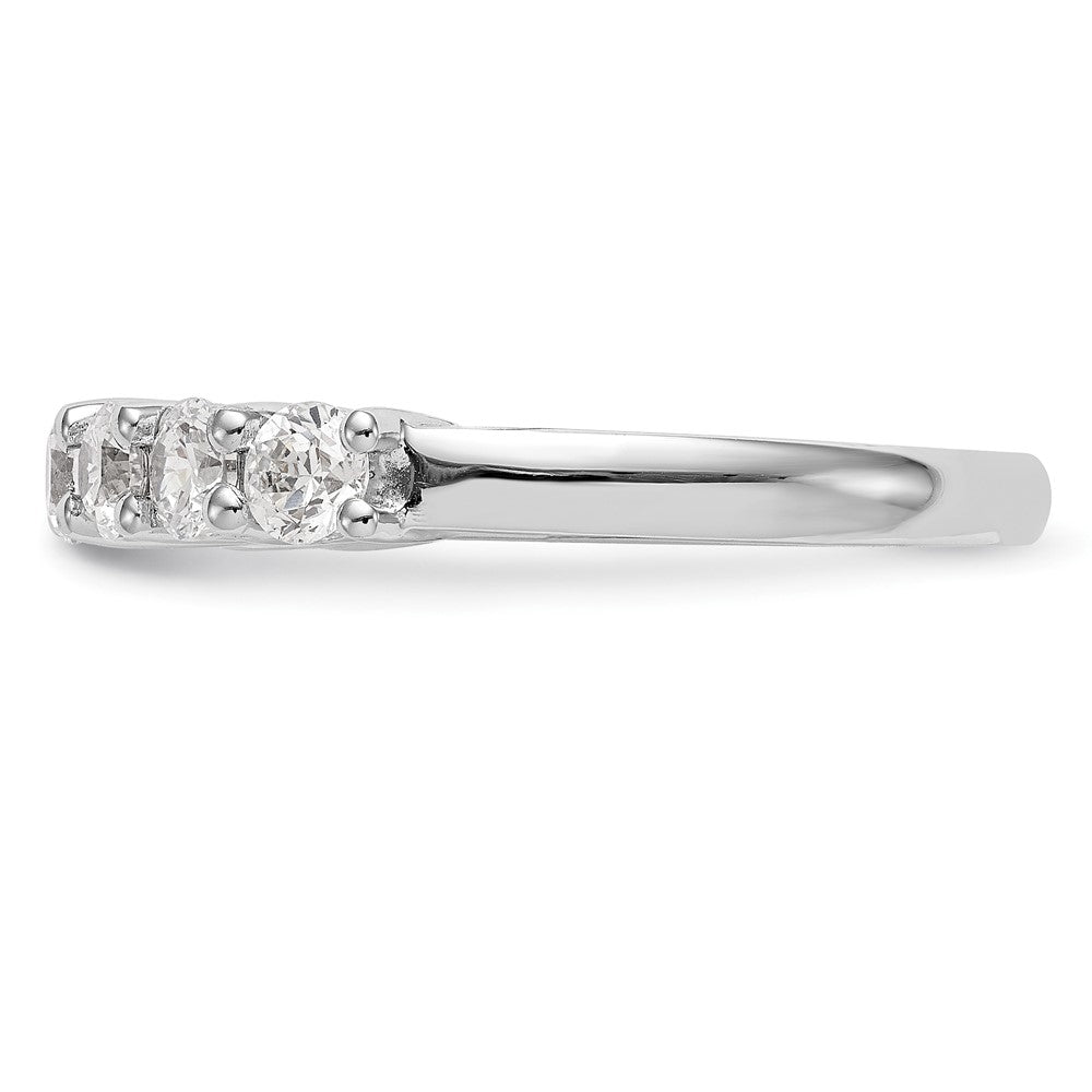 14K White Gold 7-Stone Shared Prong 1.2 carat Complete Round Diamond Band