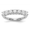 14K White Gold 7-Stone Shared Prong 1.2 carat Complete Round Diamond Band