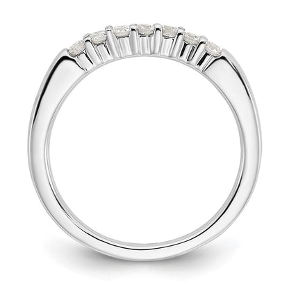 14K White Gold 7-Stone Shared Prong (Holds 7-2.0mm Round) Diamond Band Mounting