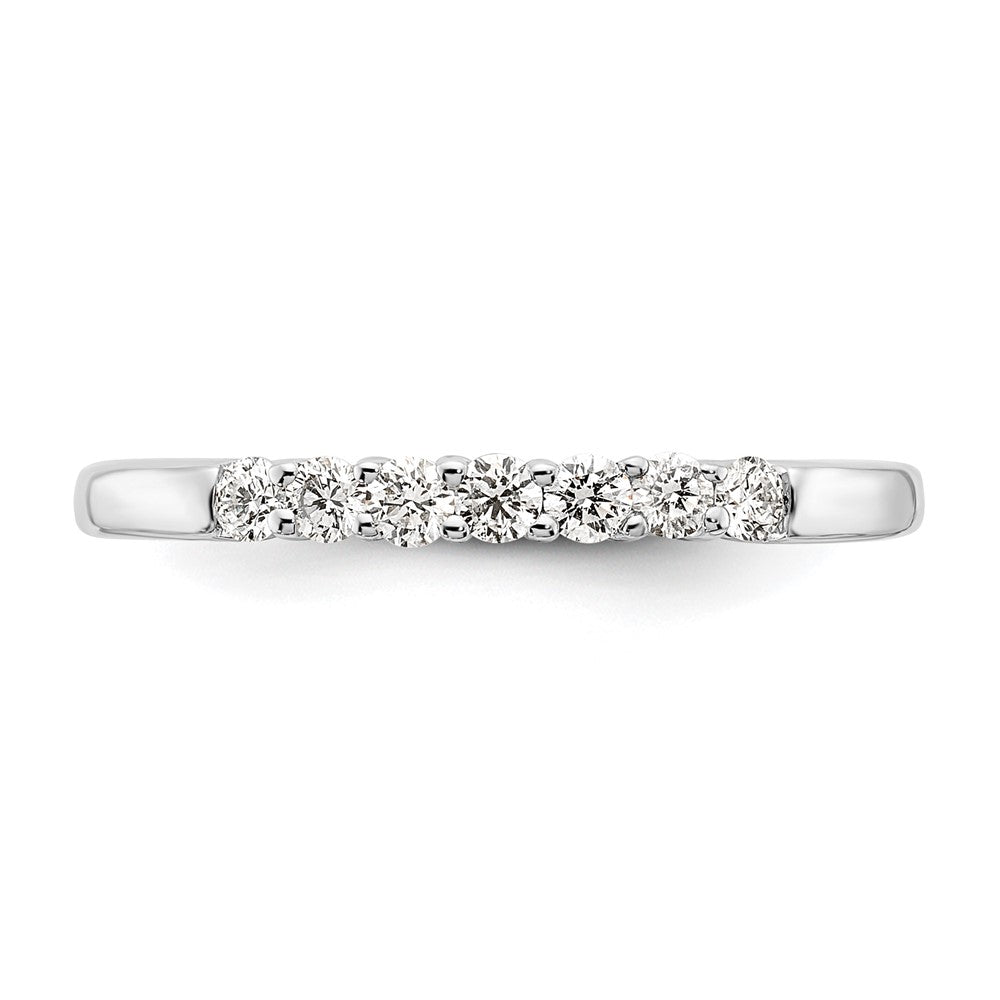 14K White Gold 7-Stone Shared Prong (Holds 7-2.0mm Round) Diamond Band Mounting