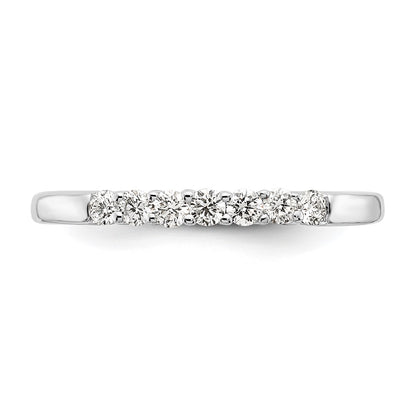 14K White Gold 7-Stone Shared Prong (Holds 7-2.0mm Round) Diamond Band Mounting