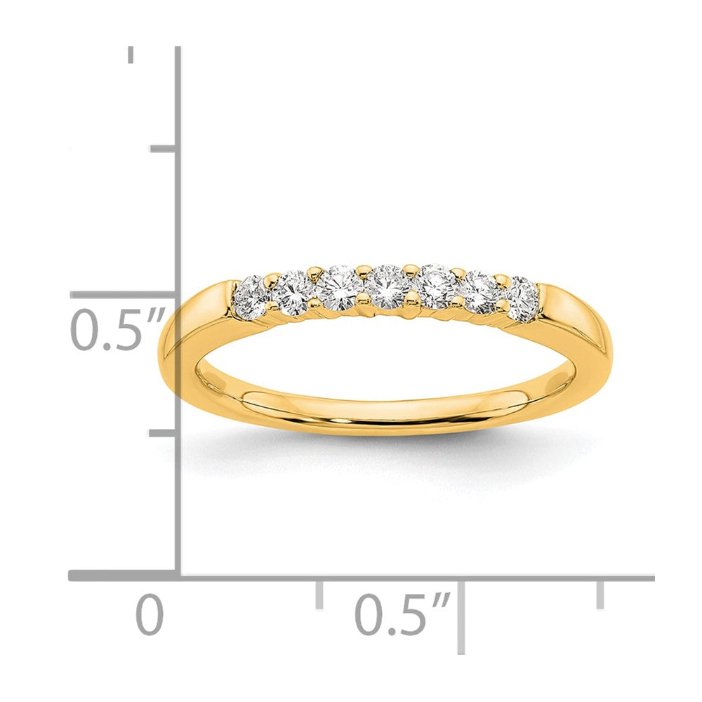 14K Yellow Gold 7-Stone Diamond Band Mounting