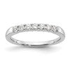 14K White Gold 7-Stone Shared Prong 1/3 carat Complete Round Diamond Band