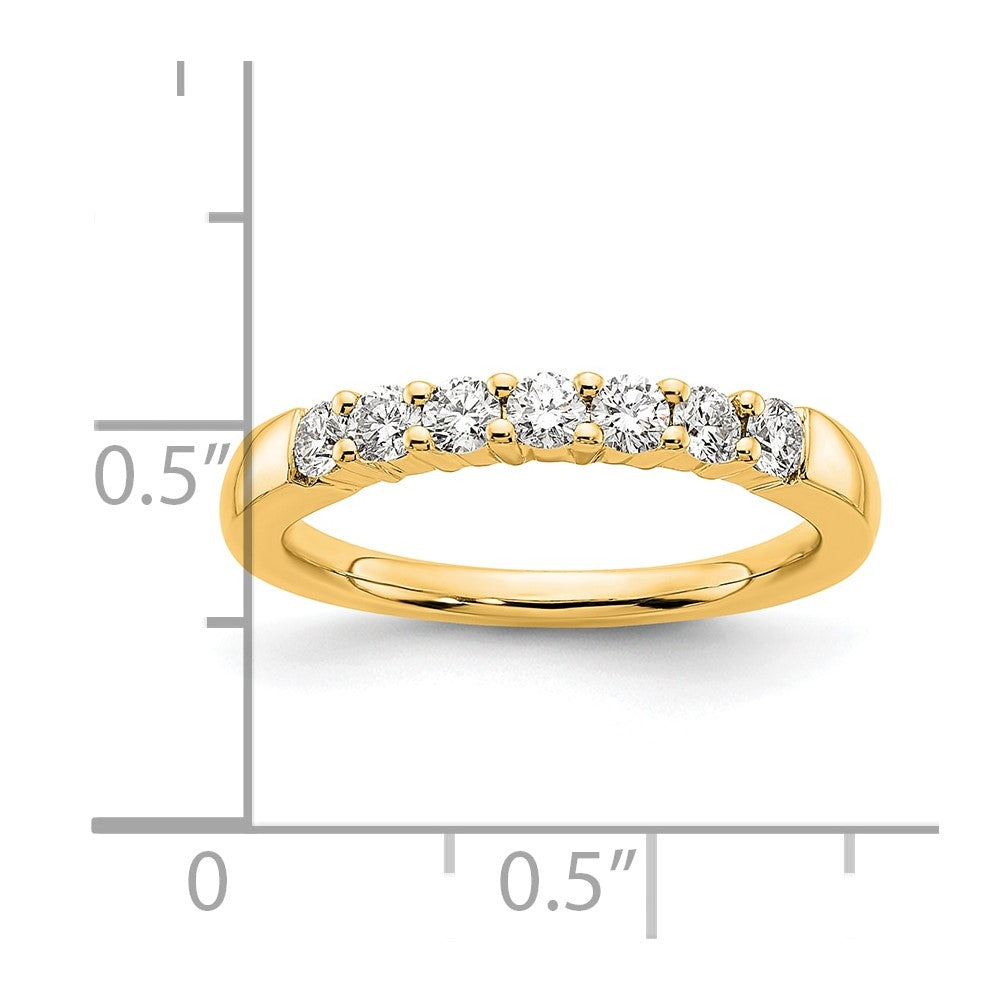 14K Yellow Gold 7-Stone Diamond Band